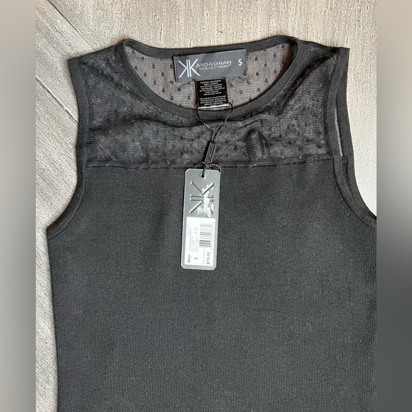 Kardashian Kollection Little Black Knit Dress NWT size: small - Picture 9 of 9